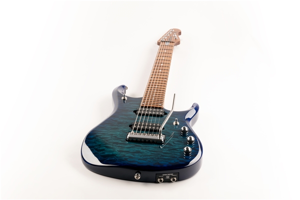 Music Man - JP15 7 Cerulean Paradise Quilt Tastiera Acero Figurato Roasted