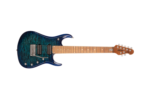 Music Man - JP15 7 Cerulean Paradise Quilt Tastiera Acero Figurato Roasted