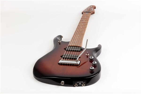 Music Man - JP15 7 String Tiger Eye Flame Top