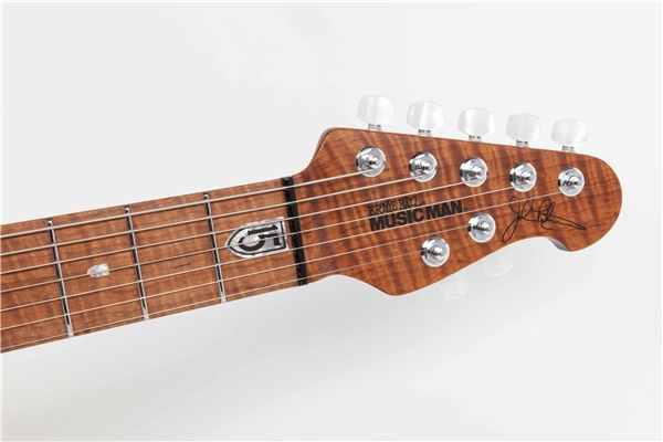 Music Man - JP15 7 String Tiger Eye Flame Top