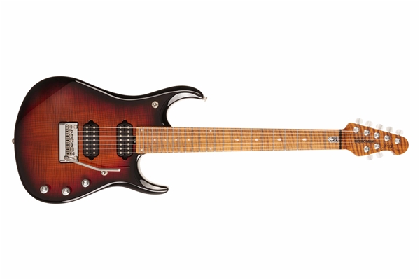 Music Man - JP15 7 String Tiger Eye Flame Top