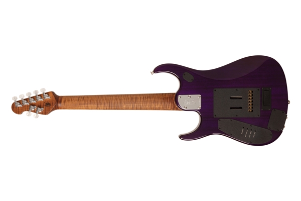 Music Man - JP15 7 String Purple Nebula Flame Top