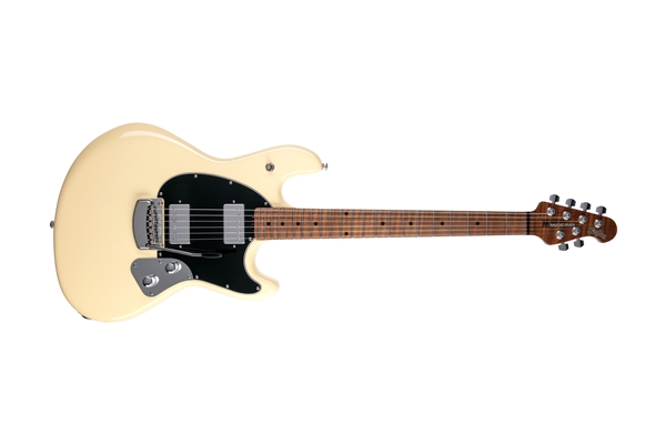 Music Man StingRay RS Guitar HH Aged Buttercream Tasiera Acero