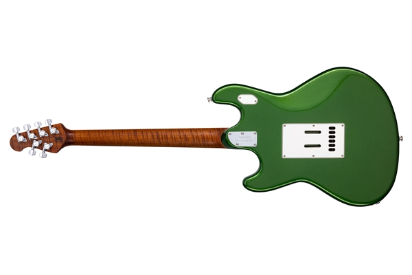 Music Man - StingRay Guitar HH Trem Charging Green Tatiera Acero