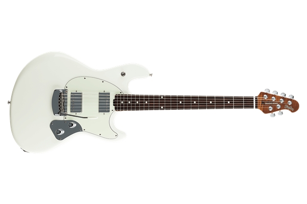 Music Man StingRay RS Guitar HH Ivory White Tastiera Palissandro