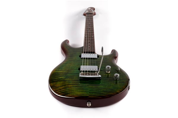 Music Man - Luke 3 BFR HH Luscious Green Flame Tastiera Palissandro