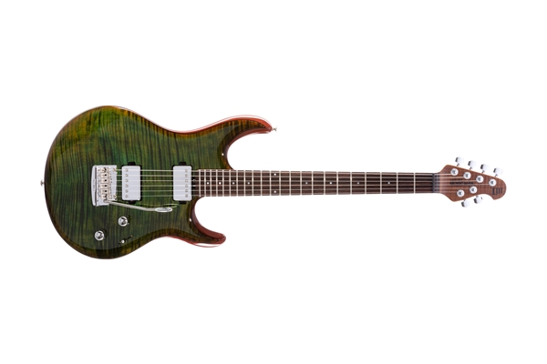 Music Man - Luke 3 BFR HH Luscious Green Flame Tastiera Palissandro