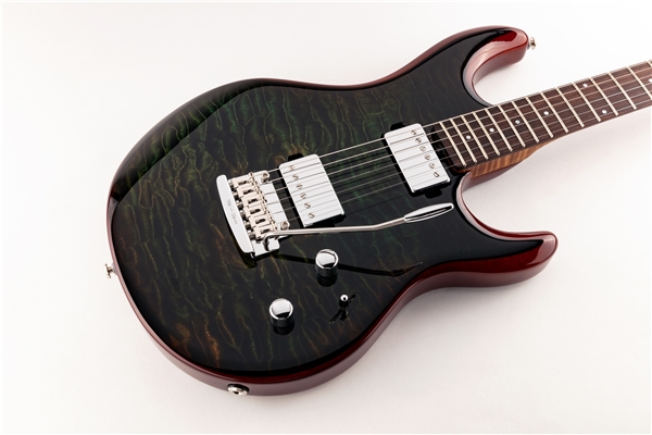 Music Man - Luke 3 BFR HH Luscious Green Quilt Tastiera Palissandro