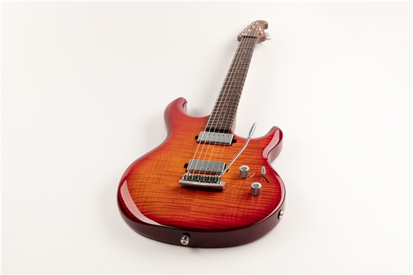 Music Man - Luke 3 BFR HH Cherry Burst Flame Tastiera Palissandro