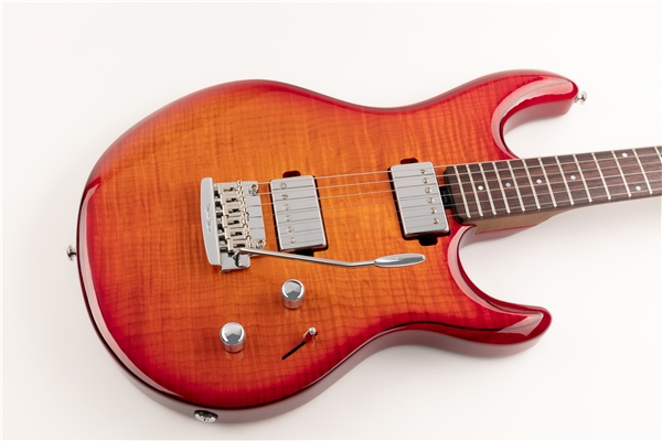 Music Man - Luke 3 BFR HH Cherry Burst Flame Tastiera Palissandro