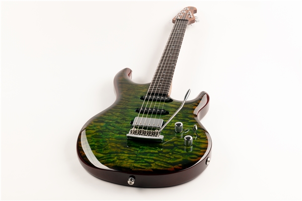 Music Man - Luke 3 BFR HSS Luscious Green Quilt Tastiera Palissandro