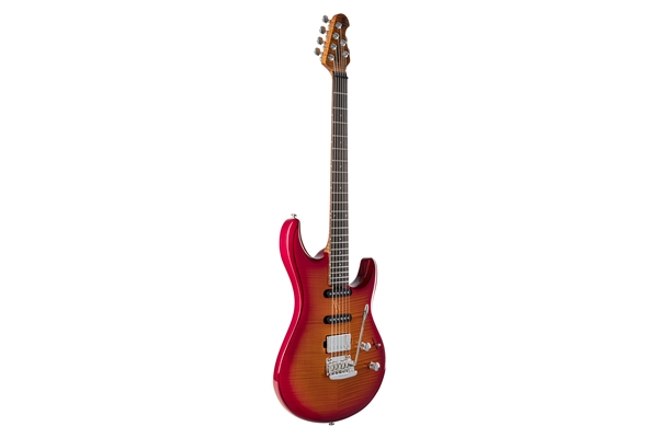 Music Man - Luke 3 BFR HSS Cherry Burst Flame Tastiera Palissandro