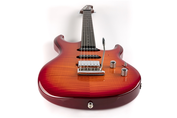 Music Man - Luke 3 BFR HSS Cherry Burst Flame Tastiera Palissandro