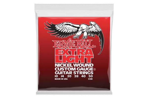 Ernie Ball 2210 Nickel Wound Custom Extra Light Slinky 10-50