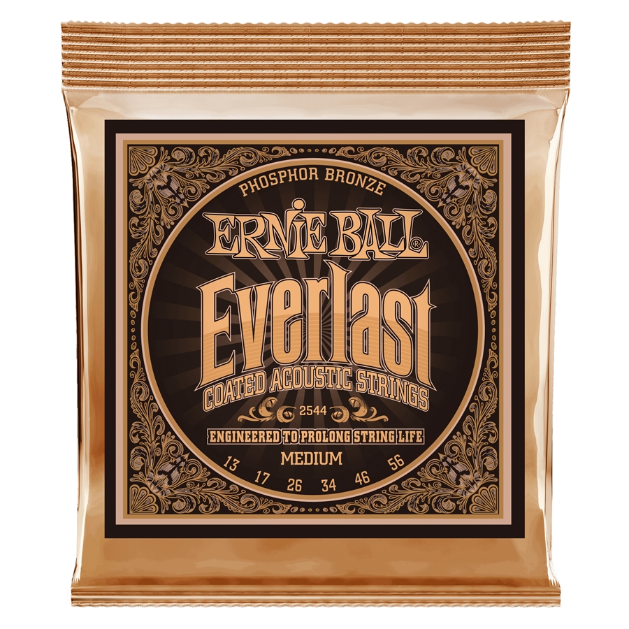 Ernie Ball 2544 Everlast Coated Phosphor Bronze Medium 13-56