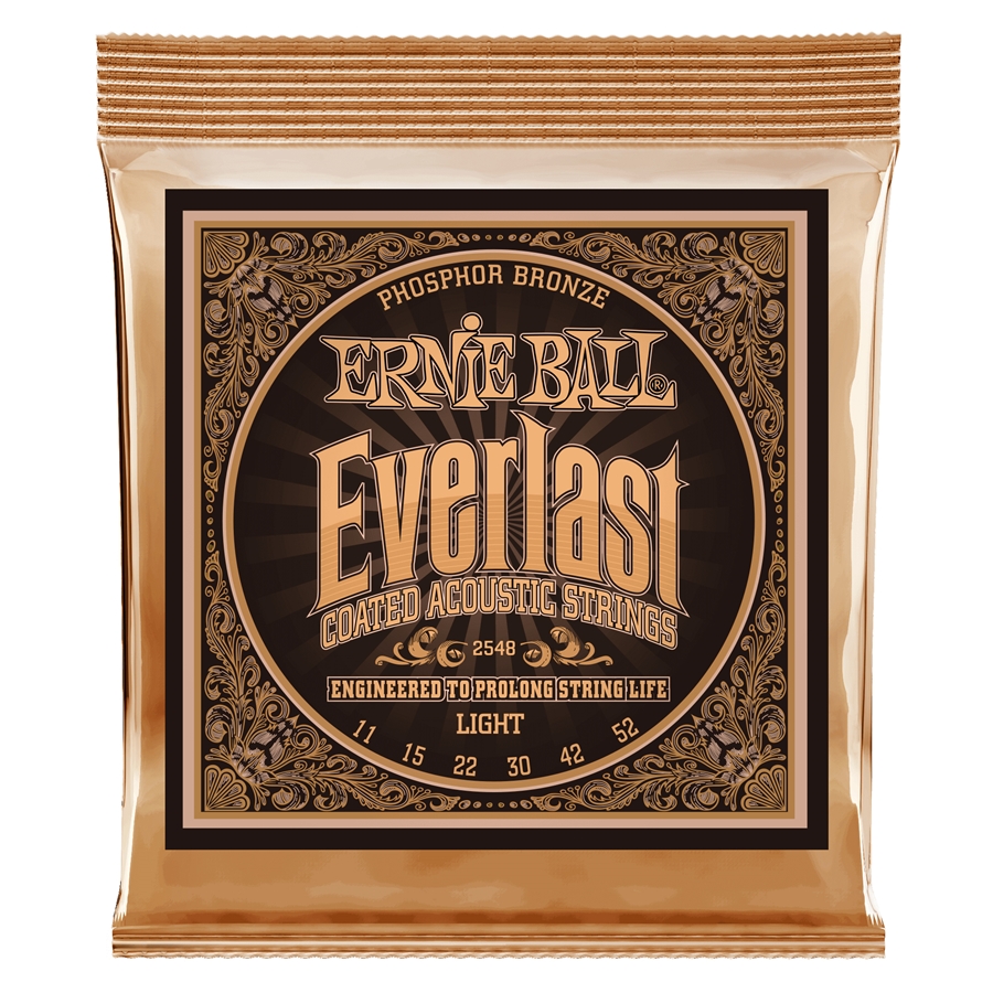 Ernie Ball 2548 Everlast Coated Phosphor Bronze Light 11-52