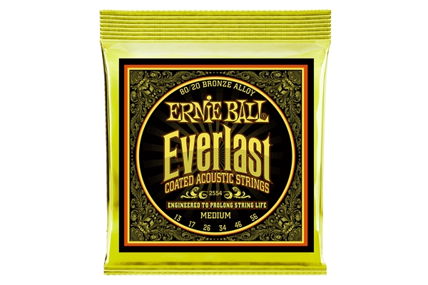 Ernie Ball - 2554 Everlast Coated 80/20 Bronze Medium 13-56