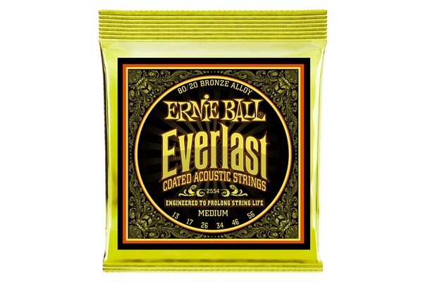 Ernie Ball 2554 Everlast Coated 80/20 Bronze Medium 13-56