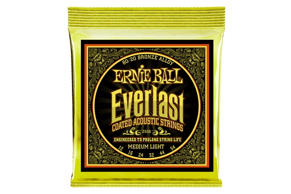 Ernie Ball - 2556 Everlast Coated 80/20 Bronze Medium Light 12-54