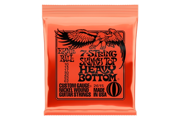 Ernie Ball 2615 Nickel Wound Skinny Top Heavy Bottom 7 Slinky 10-62