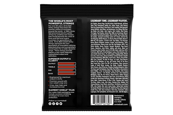 Ernie Ball - 2730 Cobalt Skinny Top Heavy Bottom Slinky 10-62