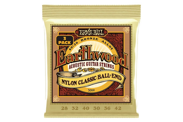 Ernie Ball - 3069 Erthwd Folk Nylon, Pk 28 42