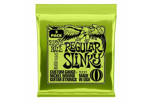 Ernie Ball 3221 Nickel Wound Regular Slinky 10-46 - 3 Set