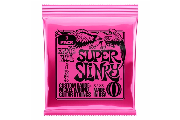 Ernie Ball - 3223 Nickel Wound Super Slinky 9-42 - 3 Set