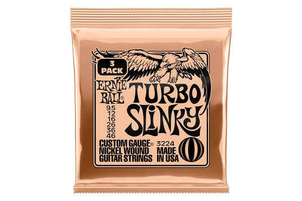 Ernie Ball 3224 Turbo Slinky Nckl Wnd  Pk 9.5 46