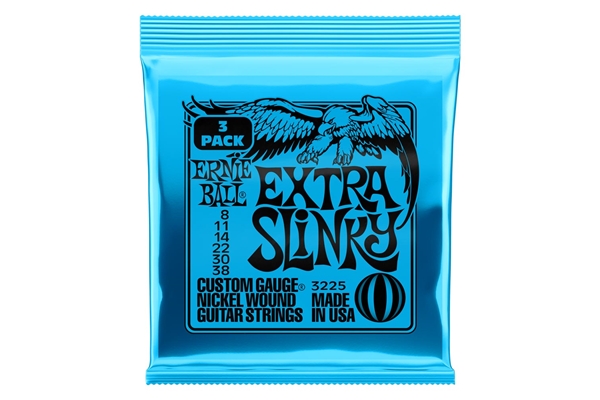 Ernie Ball - 3225 Extra Slinky Nckl 3 Pk 8 38