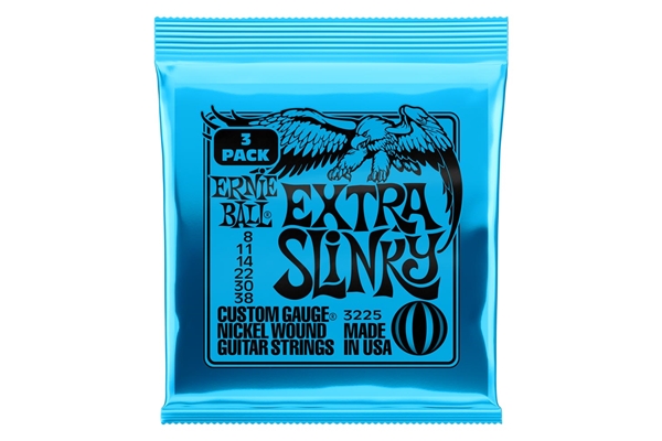 Ernie Ball 3225 Extra Slinky Nckl 3 Pk 8 38