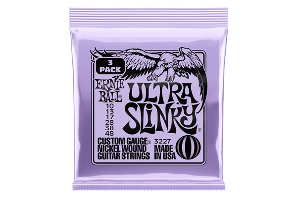 Ernie Ball 3227 Ultra Slinky Nckl Wnd 3 Pk 10 48