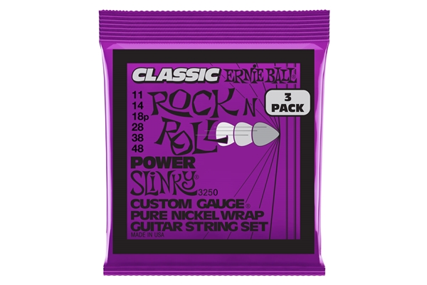 Ernie Ball - 3250 Power Slinky Clas RnR Pk 11 48