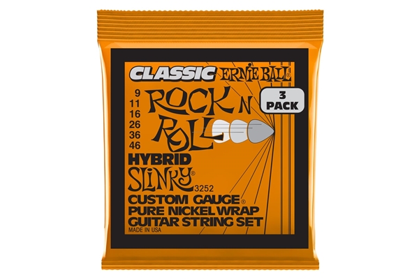 Ernie Ball 3252 Hybrid SlinkyClassic RnR Pk 9 46