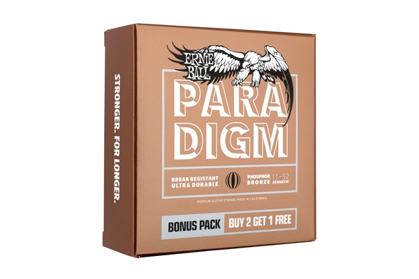Ernie Ball - 3318 Paradigm Light Phosphor Bronze 11-52 Gauge 3 Pack