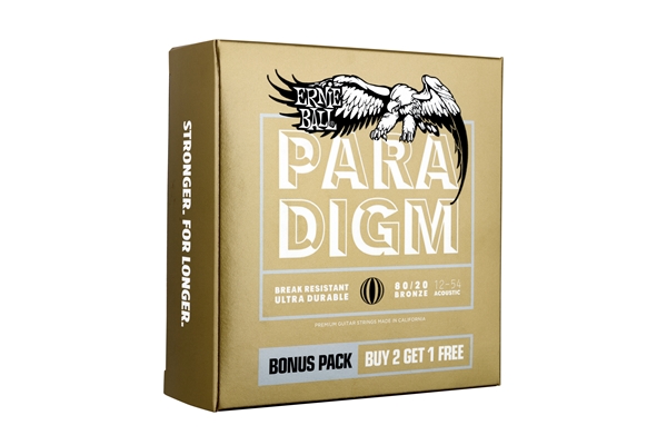 Ernie Ball - 3326 Paradigm Medium Light 80/20 Bronze 12-54 Gauge 3 Pack