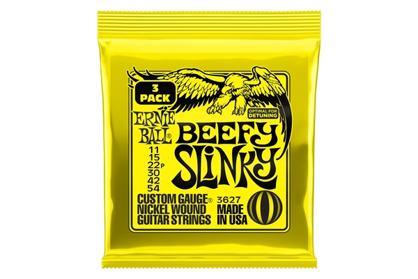 Ernie Ball 3627 Beefy Slinky Nckl Wnd 3 Pk 11 54