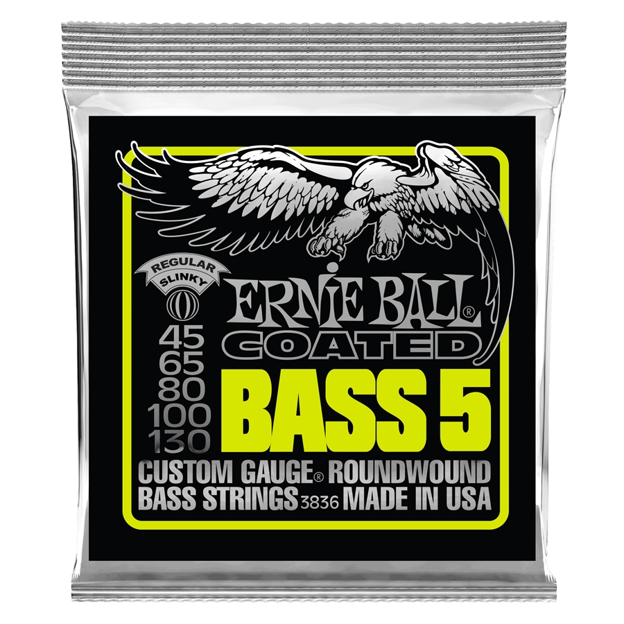 Ernie Ball 3836 Bass 5 Slinky Coated 45-130