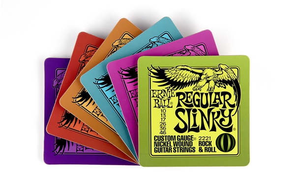 Ernie Ball - 4003 Sottobicchieri Ernie Ball Slinky - Confezione da 6