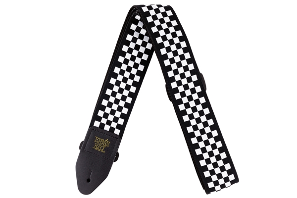 Ernie Ball - 4149 Tracolla Black and White Checkered Jacquard