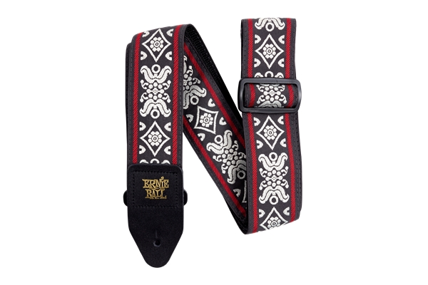 Ernie Ball - 4669 Tracolla Blackjack Red Jacquard