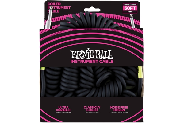 Ernie Ball - 6044 Cavo Spirale Black 9 m