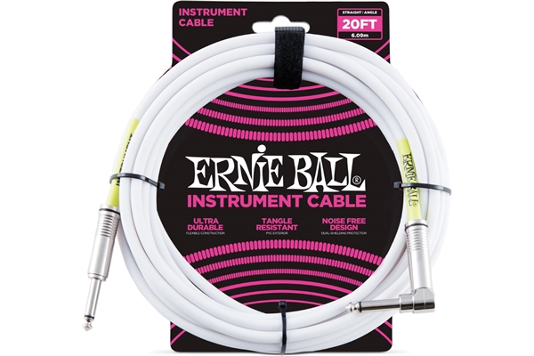 Ernie Ball 6047 Cavo PVC White 6 m