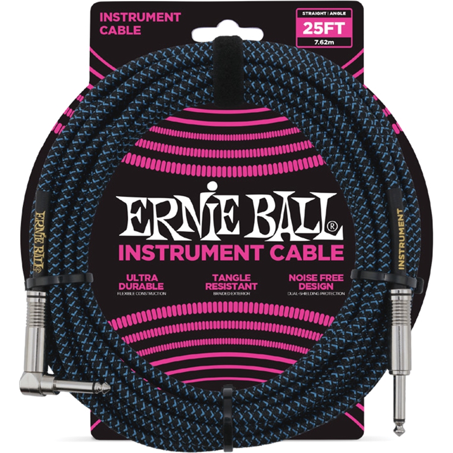 Ernie Ball 6060 Cavo Braided Black/Blue 7,62 m
