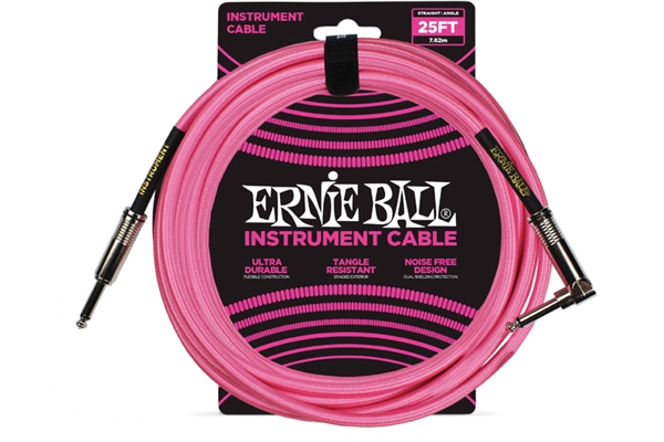 Ernie Ball - 6065 Cavo Braided Neon Pink 7,62 m