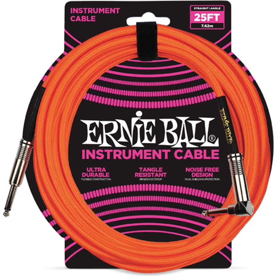 Ernie Ball 6067 Cavo Braided Neon Orange 7,62 m