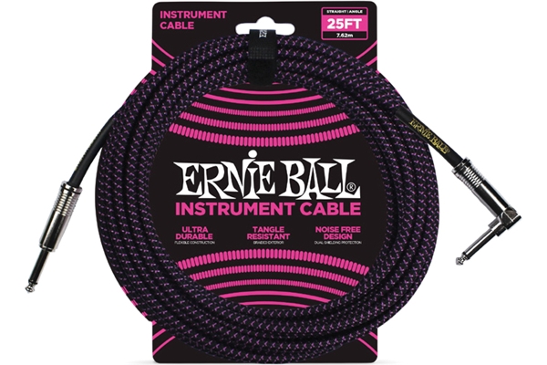 Ernie Ball 6068 Cavo Braided Black/Purple 7,62 m