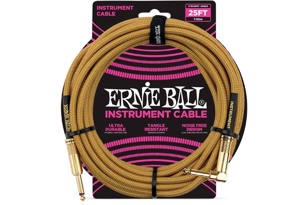 Ernie Ball - 6070 Cavo Braided Gold/Gold 7,62 m