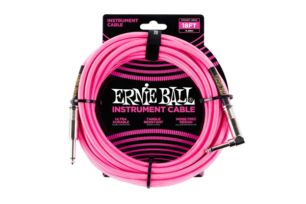 Ernie Ball - 6083 Cavo Braided Neon Pink 5,49 m