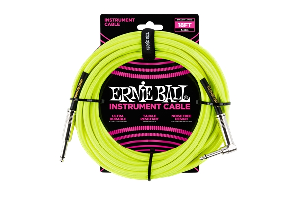 Ernie Ball 6085 Cavo Braided Neon Yellow 5,49 m